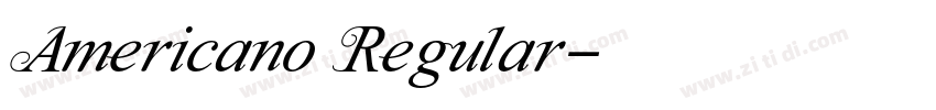 Americano Regular字体转换